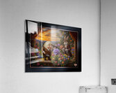 Humpty Dumpty And Peter Rabbit In A Whimsical Garden Enchanting AI Concept Art by Xzendor7 Acrylic Print