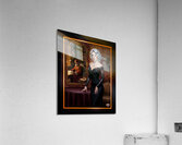 Feminine Poise Of Zyrina Cinara In A Baroque Interior Gorgeous AI Concept Art by Xzendor7 Acrylic Print