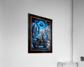 Cyber-Fantasy Portrait Of Lyria Vexis On Her Thunderclad Captivating AI Concept Art by Xzendor7 Acrylic Print