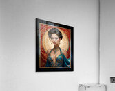 Portrait Of Liriel Voltan In A Regal Teal Satin Dress Gorgeous AI Concept Art by Xzendor7 Acrylic Print