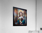 A Majestic Celestial Portriat Of Lady Ryllana Theronis Mesmerzing AI Concept Art by Xzendor7 Acrylic Print