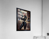 Retro-Futuristic Portrait Of Security Officer Myr Bly Gorgeous AI Concept Art by Xzendor7 Acrylic Print