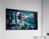 Serenissima Portrait Of Venetian Beauty Isolara Bellarosa Gorgeous AI Concept Art by Xzendor7 Acrylic Print