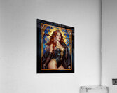 Pinup Diva Portrait Of Liliane Chalmond In Divine Elegance Theatrical AI Concept Art by Xzendor7 Acrylic Print