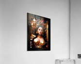Brianna Tesha Wearing The Tech Crown Gorgeous AI Concept Art by Xzendor7 Acrylic Print