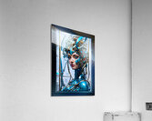 Stunning Cyborg Sci-Fi Portrait Of A Lady AI Concept Art by Xzendor7 Acrylic Print