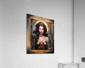 Captured By The Full Moon Captivating AI Concept Art Portrait by Xzendor7 Acrylic Print