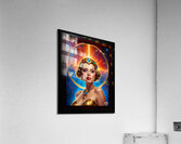 Her Cosmic Halo Pin Up Girl Poster Art Captivating AI Concept Art Portrait by Xzendor7 Acrylic Print