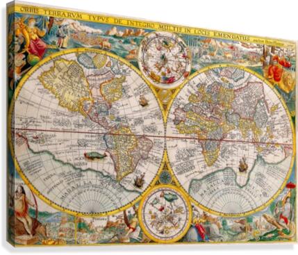 ORBIS TERRA RVM Old-Cartographic Map by xzendor7 Wall Art