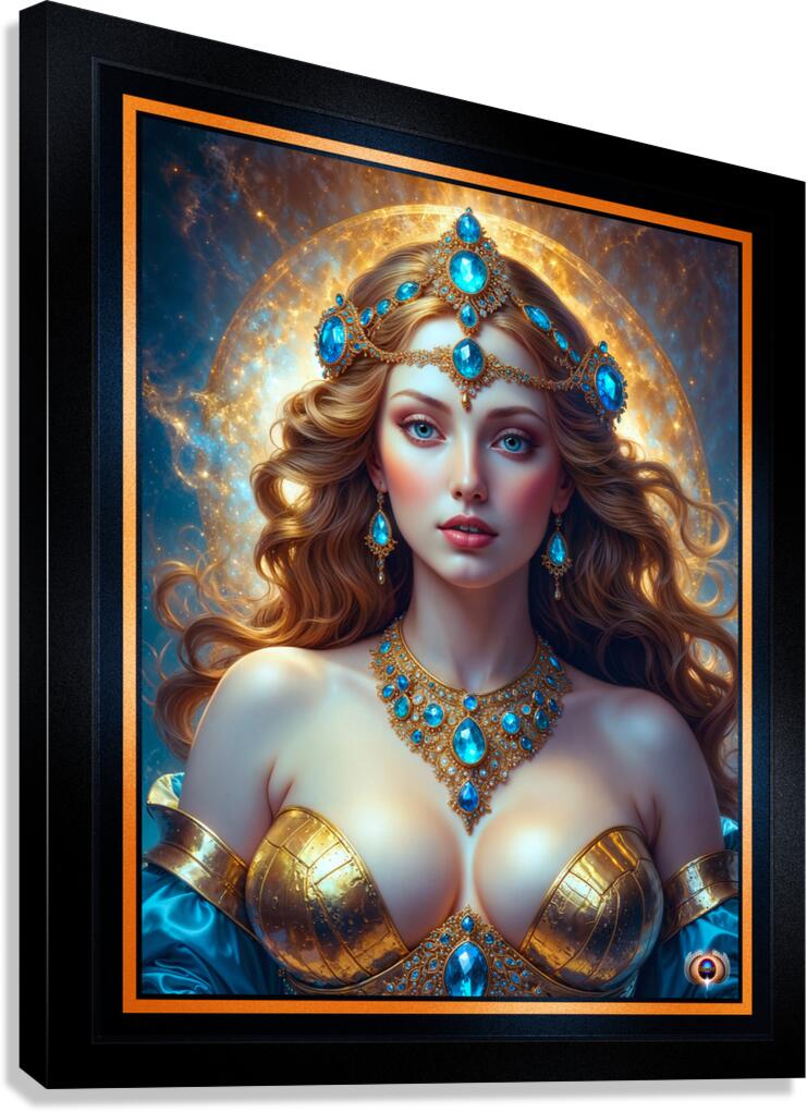 抽象画　『崢嶸 Erhabenheit』 Celestial Sun Goddess Aurelyth A Vision of Golden Radiance