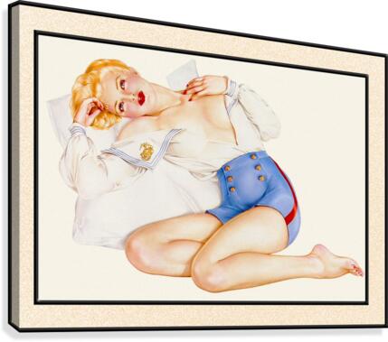 Navy Girl Pin-up Art by Alberto Vargas Pin-Up Girl Vintage Artwork