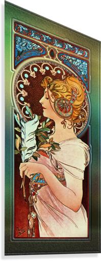 The Pen by Alphonse Mucha Art Nouveau Vintage Old Masters