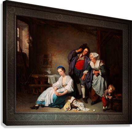 ビンテージ　絵画 Broken Eggs by Jean-Baptiste Greuze Classical Fine Art Xzendor7