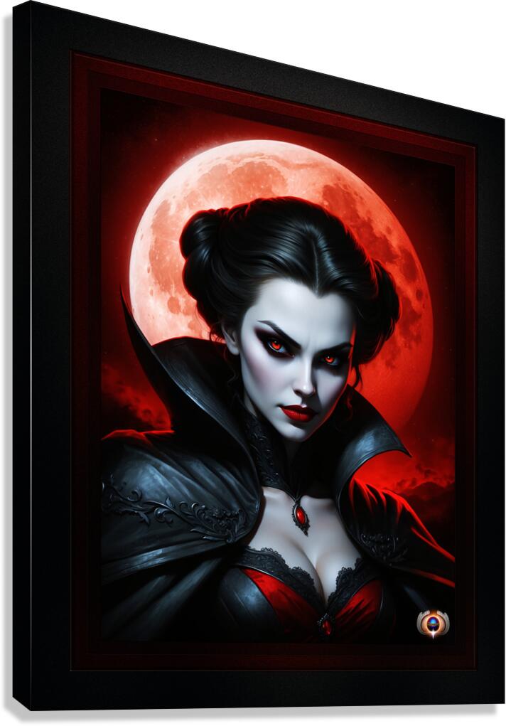 Blood Queen Of The Vampire Captivating AI Concept Art Portrait by