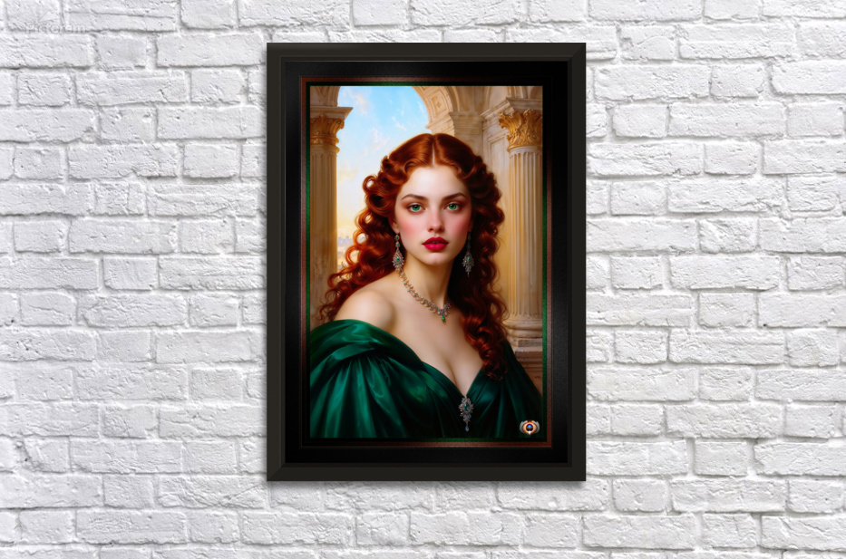 Her Captivating Green Eyes Renaissance-Inspired Portrait Of A Lady