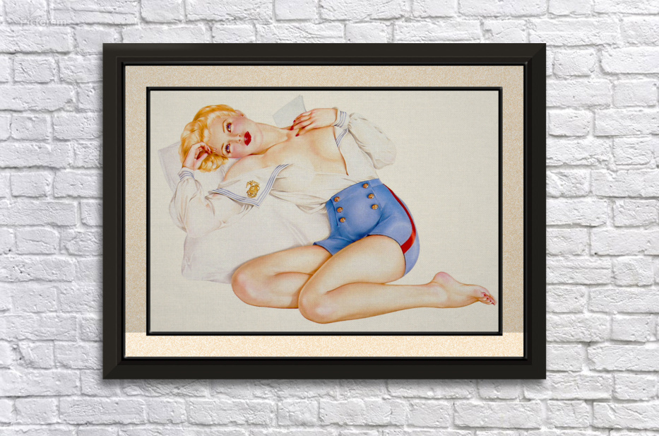 Navy Girl Pin-up Art by Alberto Vargas Pin-Up Girl Vintage Artwork