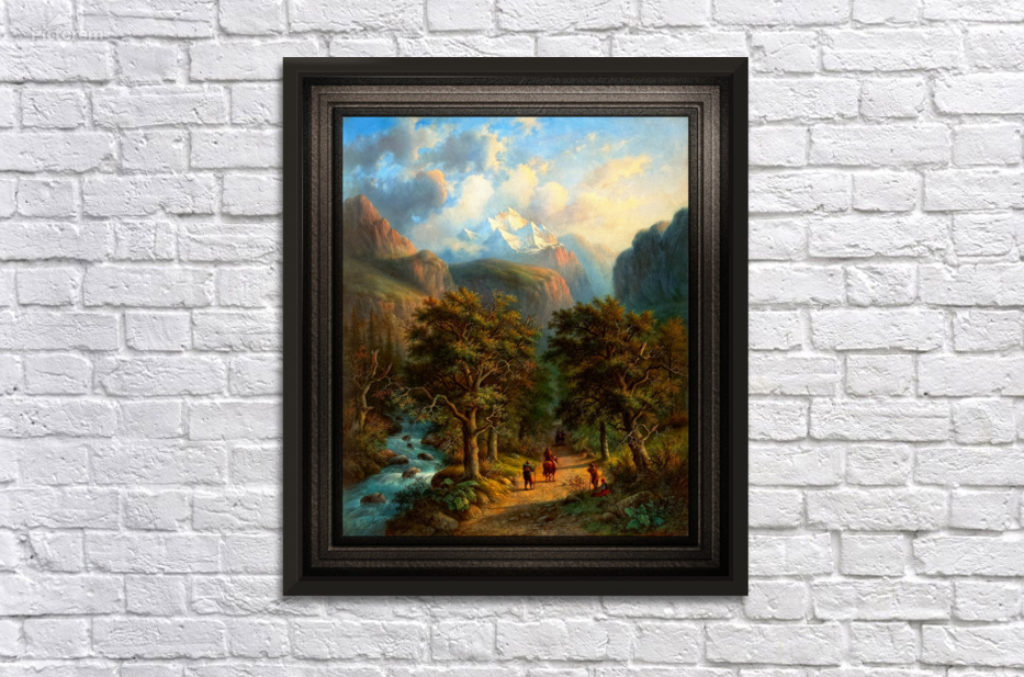 Landscape In The High Mountains by Alexander Joseph Daiwaille