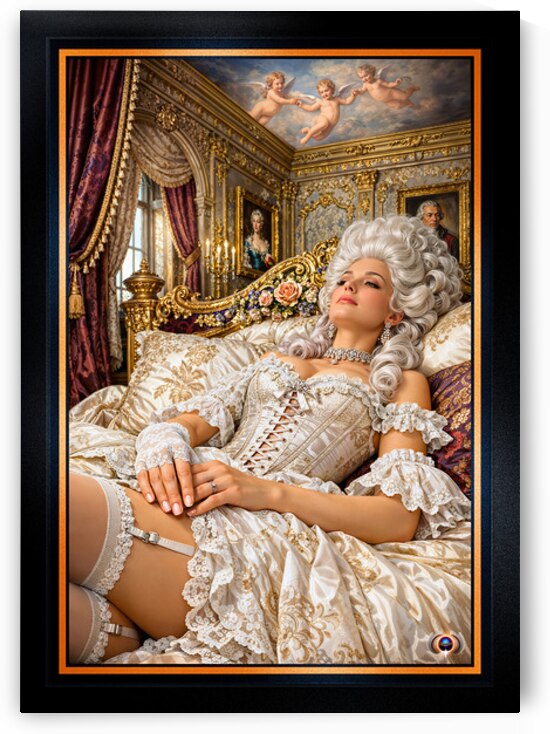 Lady Linali du Montclair Within Opulent French Chamber Aristocratic AI Concept Art by Xzendor7 by xzendor7