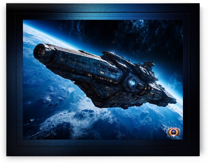The Star Cruiser Astor Orbiting Cordin Astonishting AI Concept Sci-Fi Art by Xzendor7 by xzendor7