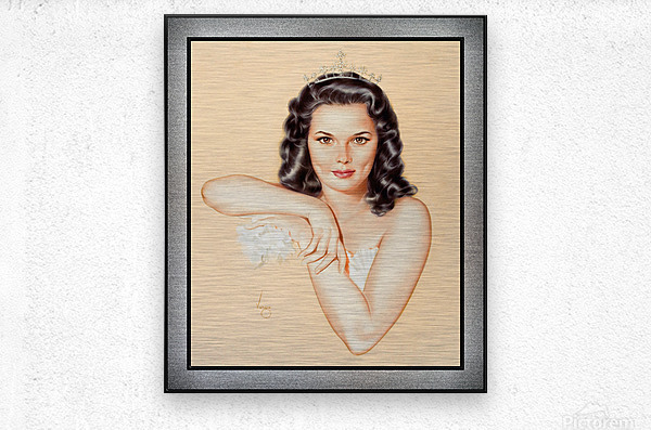 Tiara by Alberto Vargas Pin-Up Girl Vintage Art by xzendor7 Wall Art