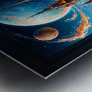 The Sky City Of Travenous Astonishing AI Concept Art Portrait by Xzendor7 Metal print