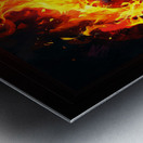 Fiery Flaming Skull Graffiti Abstract Frightening AI Concept Art by Xzendor7 Metal print