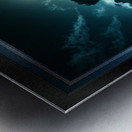 A Surreal Moonlit Island Forest Of Enchantment Awe-Inspiring AI Concept Art by Xzendor7 Metal print