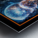 Belsuvius Observatory View Of The Celestial Realm Of The Orbs of Ostephan Awe-Inspiring AI Concept Art by Xzendor7 Metal print