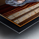 The Timeless Beauty Of A Majestic Lady Wearing A Veil Dressed In A Lavish Gown Mesmerizing AI Concept Art by Xzendor7 Metal print