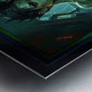 A Futuristic Fantasy Art Portrait Of The Exquisite And Enchanting Elysiane Veradelle Mesmerizing AI Concept Art by Xzendor7 Metal print