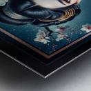 The Essence of Elegance Timeless Portrait of Aiko Nishikawa Captivating AI Concept Art by Xzendor7 Metal print