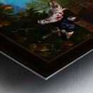 Domestic Cock Hens and Chicks in a Park by Pieter Casteels II Metal print