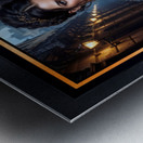 Tenchia Feltetti Walking With Her Panther Mesmerizing AI Concept Art by Xzendor7 Metal print