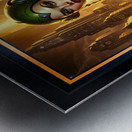 A Golden City Guardian Portrait Of Urbana Mirel Gorgeous AI Concept Art by Xzendor7 Metal print