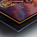 Scylla Quinara Retro-Fusion Pinup Girl Portrait Gorgeous AI Concept Art by Xzendor7 Metal print