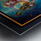 Stralina Livia Retro-Fusion Fantasy Pinup Illustration Captivating AI Concept Art by Xzendor7 Metal print