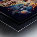 Trina Travera Surreal Retro-Fusion Steampunk Portrait Captivating AI Concept Art by Xzendor7 Metal print