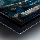 Metrelda Avinox Cadet Of Morvath Keep On Her Hovercycle Mesmerizing AI Concept Art by Xzendor7 Metal print