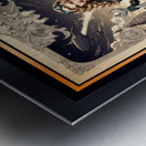 Tsylara Mimor And Her Jithera Cycle Amidst The Sprawling Rovathia Cityscape Gorgeous AI Concept Art by Xzendor7 Metal print