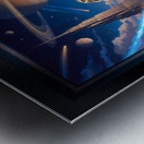 Urra Tyrlan Riding Her Deblenus Cr93721 Power Bike Portrait Gorgeous AI Concept Art by Xzendor7 Metal print