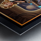 Retro-Futuristic Femme Fatale Pin-Up Pilot Lysandra Valtor Gorgeous AI Concept Art by Xzendor7 Metal print