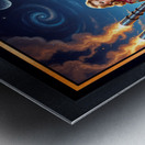 The Cosmic Rider Dyra Gylfia Riding The Valkyrion Striking AI Concept Art by Xzendor7 Metal print