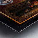 Feminine Poise Of Zyrina Cinara In A Baroque Interior Gorgeous AI Concept Art by Xzendor7 Metal print