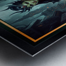 Dark Fantasy Warrior Queen Portrait Of Vyrana Velthra Captivating AI Concept Art by Xzendor7 Metal print