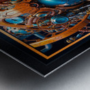 Biomechanical Portrait Of The Living Machine Lyrion Vexian Mesmerzing AI Concept Art by Xzendor7 Metal print