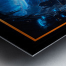 Hikari Vorthas Before The Frozen Sanctum Of Nyxorian Fastenating AI Concept Art by Xzendor7 Metal print