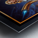 Retro-Futuristic Portrait Of Lady Tsira Zaltera On Solara Gorgeous AI Concept Art by Xzendor7 Metal print