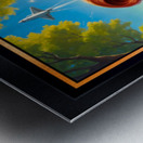 Verdant Splendor Graceful Fantasy Portrait Of Lady Aeraviel Radiant AI Concept Art by Xzendor7 Metal print