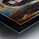 A Majestic Celestial Portriat Of Lady Ryllana Theronis Mesmerzing AI Concept Art by Xzendor7 Metal print