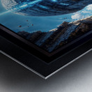 Destruction Of Eslivan A Chronicle Of The Fall Of Trevus Captivating AI Concept Art by Xzendor7 Metal print